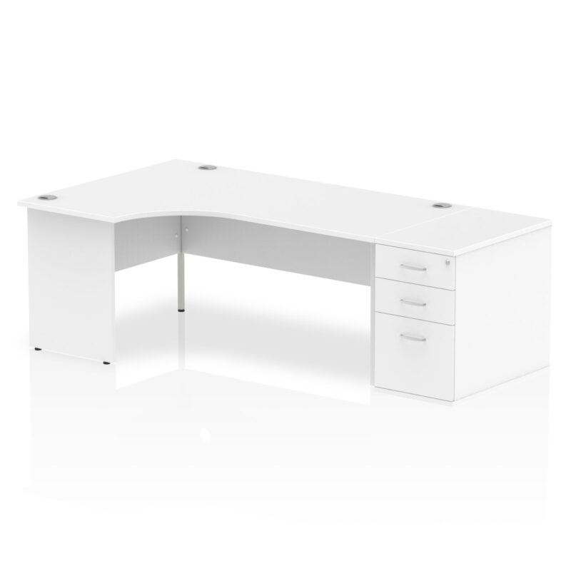 Impulse Panel End Crescent Desk Workstation - Image 36