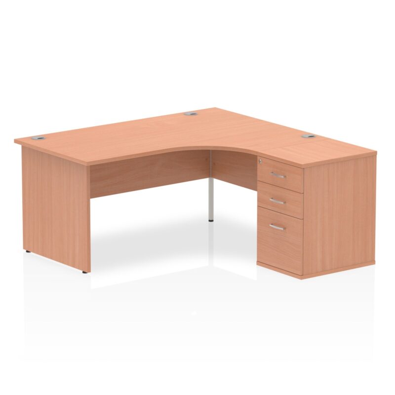 Impulse Panel End Crescent Desk Workstation - Image 13