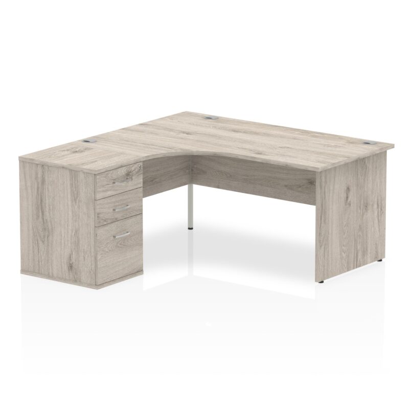 Impulse Panel End Crescent Desk Workstation - Image 3