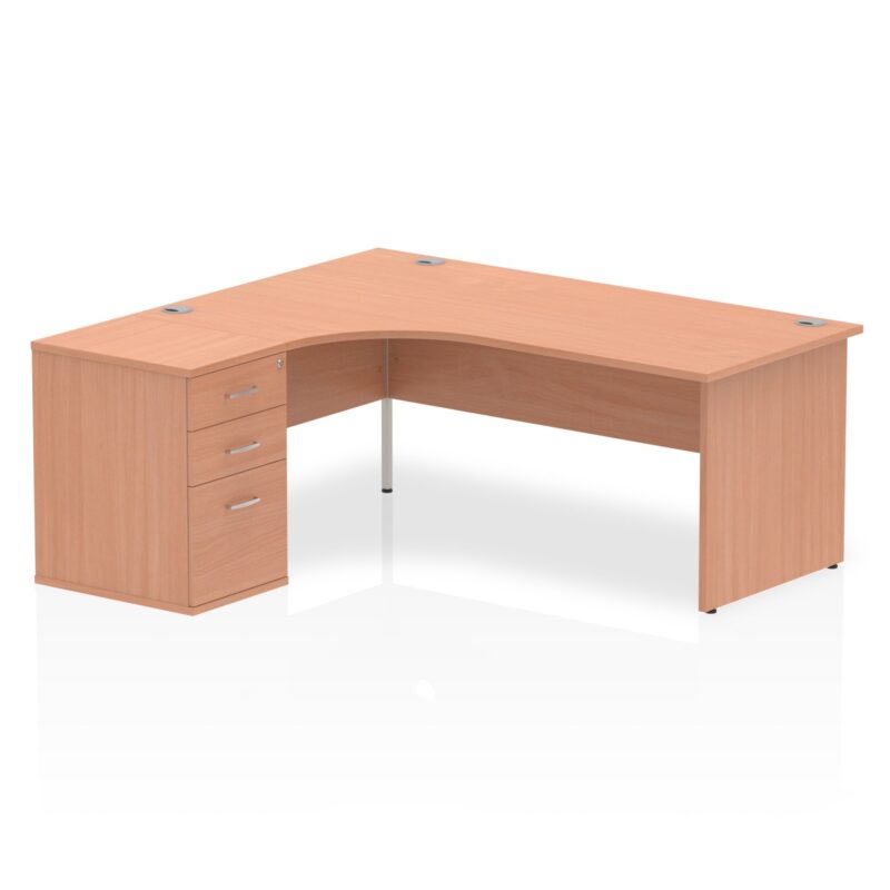 Impulse Panel End Crescent Desk Workstation - Image 25