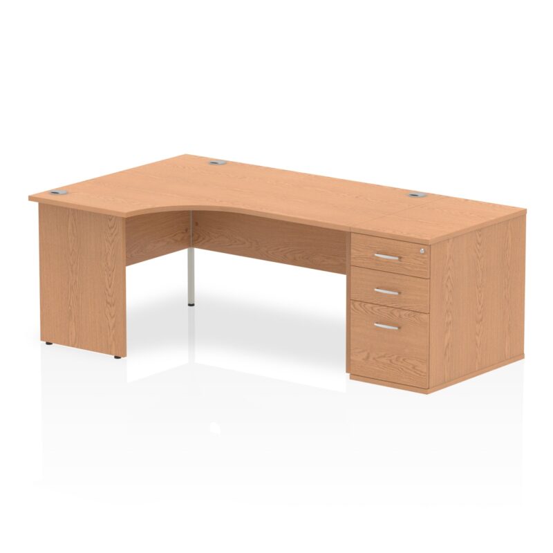 Impulse Panel End Crescent Desk Workstation - Image 8