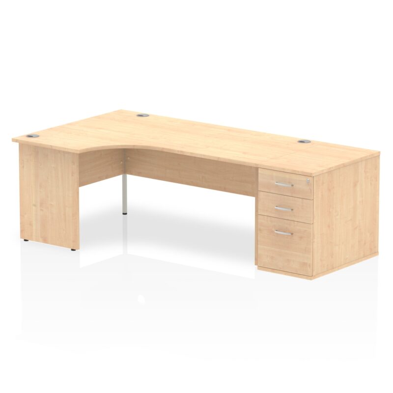 Impulse Panel End Crescent Desk Workstation - Image 30