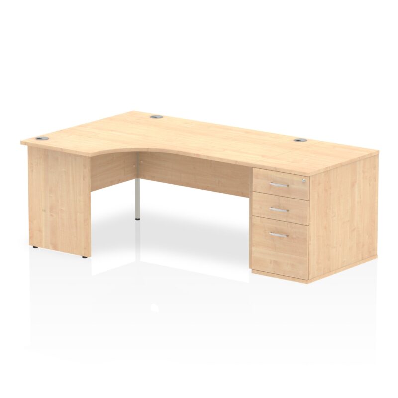 Impulse Panel End Crescent Desk Workstation - Image 6