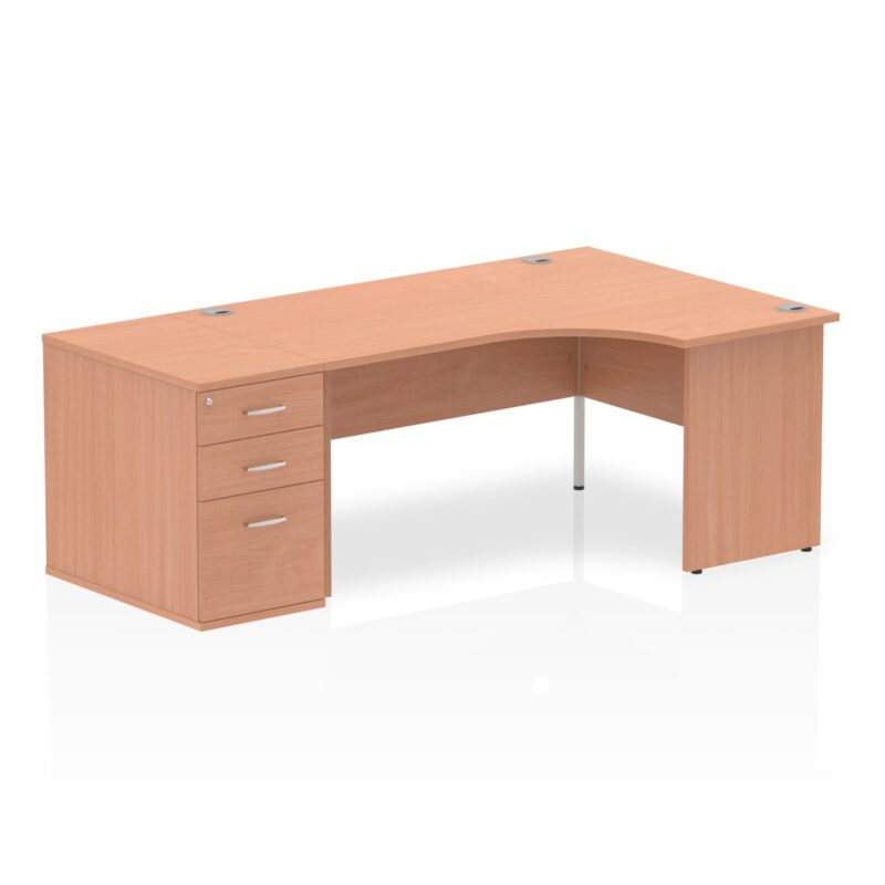Impulse Panel End Crescent Desk Workstation - Image 14