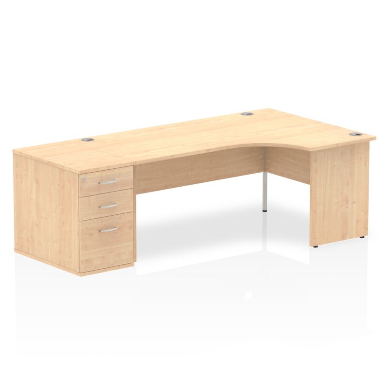 Impulse Panel End Crescent Desk Workstation - Image 42