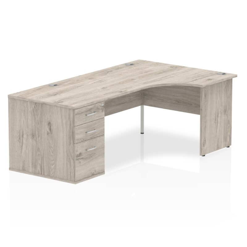 Impulse Panel End Crescent Desk Workstation - Image 16