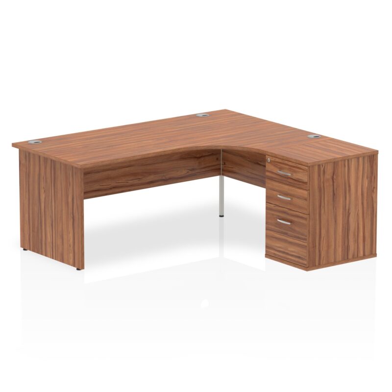 Impulse Panel End Crescent Desk Workstation - Image 45
