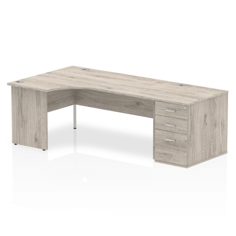 Impulse Panel End Crescent Desk Workstation - Image 28