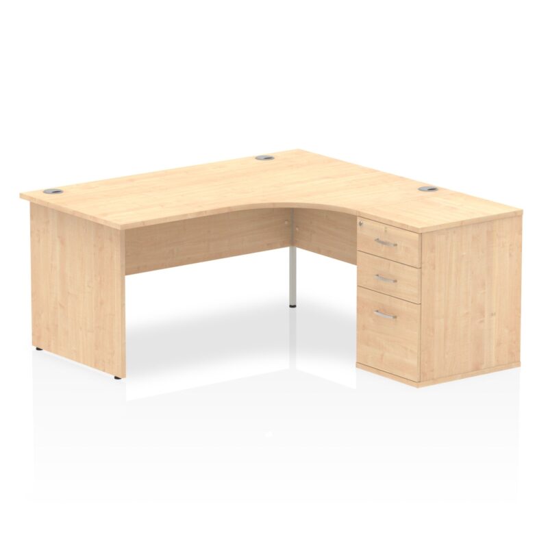 Impulse Panel End Crescent Desk Workstation - Image 17