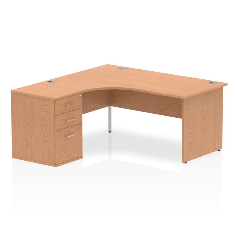 Impulse Panel End Crescent Desk Workstation - Image 7