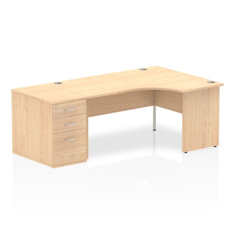 Impulse Panel End Crescent Desk Workstation - Image 18