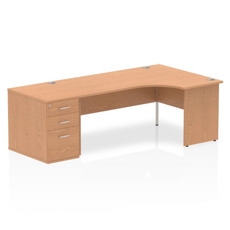 Impulse Panel End Crescent Desk Workstation - Image 44