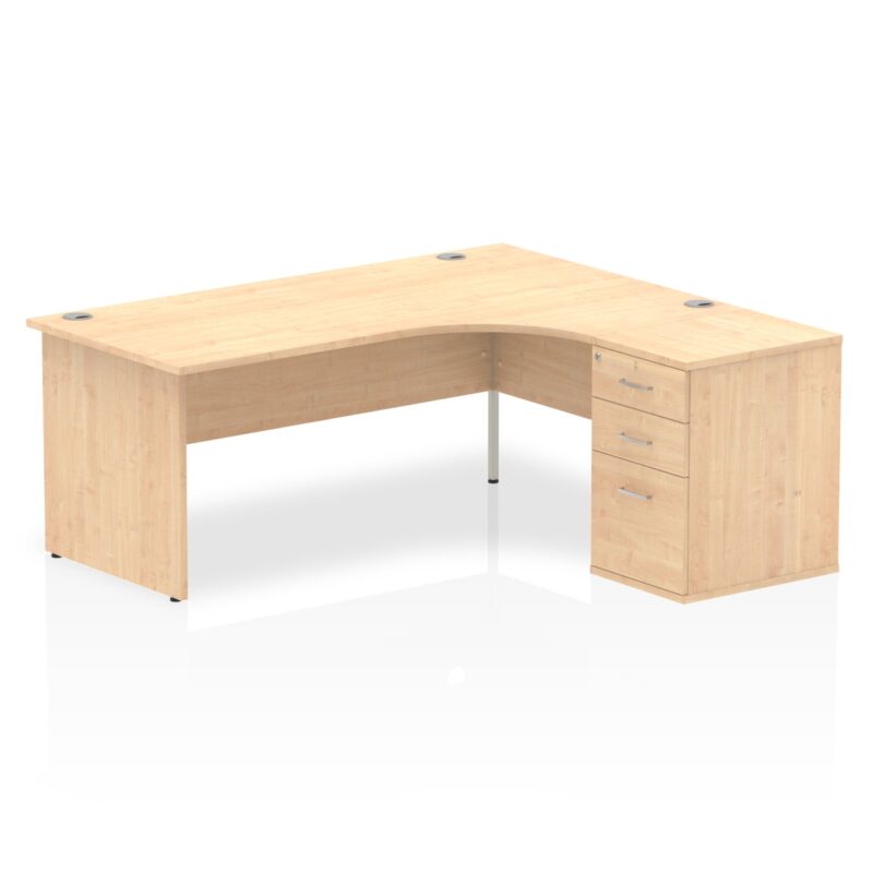 Impulse Panel End Crescent Desk Workstation - Image 41