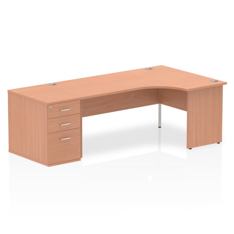 Impulse Panel End Crescent Desk Workstation - Image 38