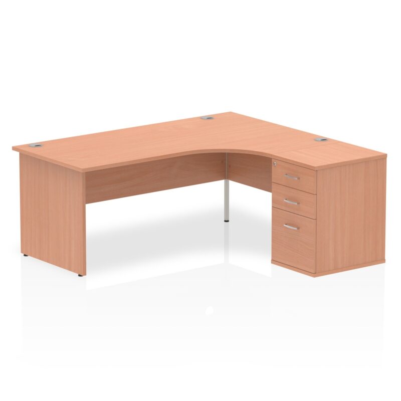 Impulse Panel End Crescent Desk Workstation - Image 37