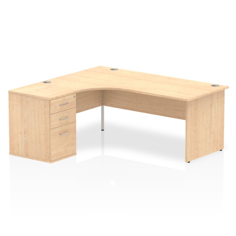 Impulse Panel End Crescent Desk Workstation - Image 29