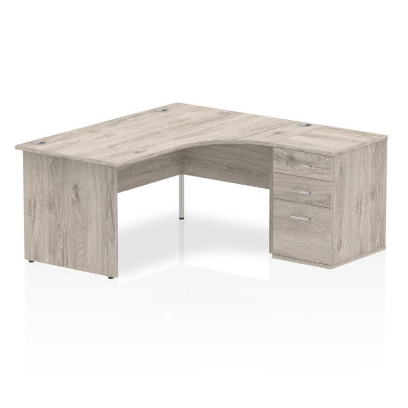 Impulse Panel End Crescent Desk Workstation - Image 15