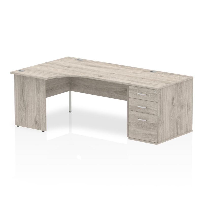 Impulse Panel End Crescent Desk Workstation - Image 4