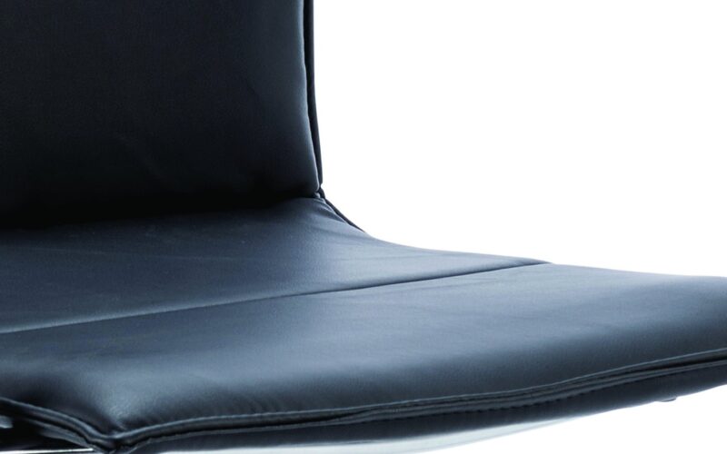 Echo Medium Back Leather Cantilever Visitor Chair with Arms - Image 9