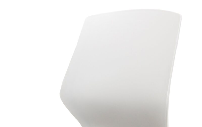 Florence Spindle White Frame Fabric Seat Visitor Chair - Image 4