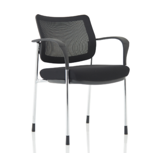 Brunswick Deluxe Medium Back Stacking Visitor Office Chair with Arms