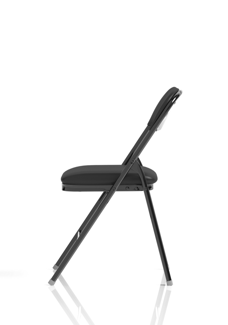 Sicily Black Polyurethane Folding Chair - Image 4