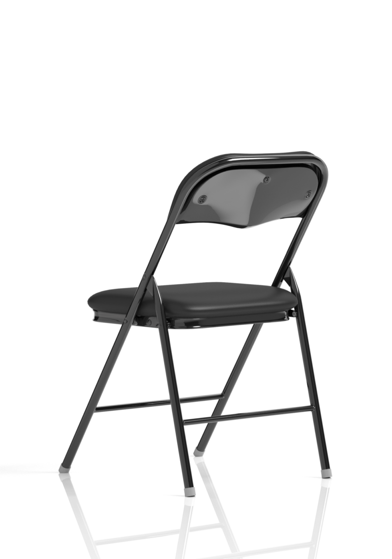 Sicily Black Polyurethane Folding Chair - Image 5