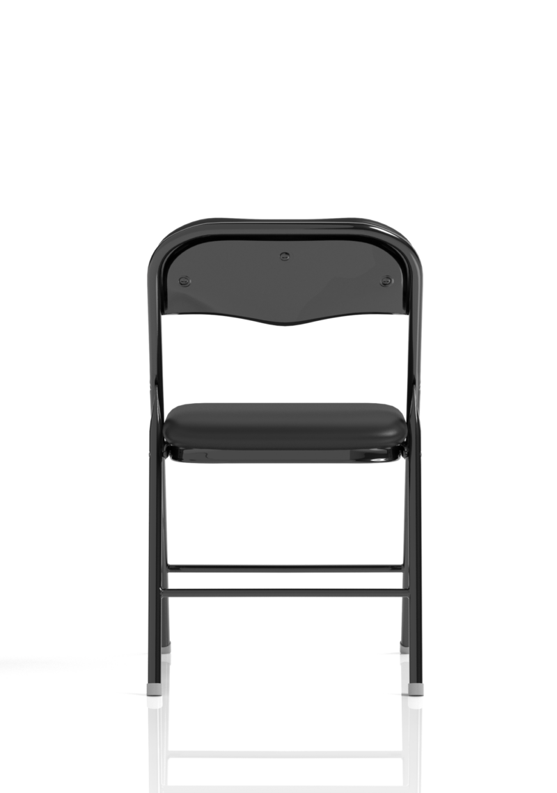Sicily Black Polyurethane Folding Chair - Image 6