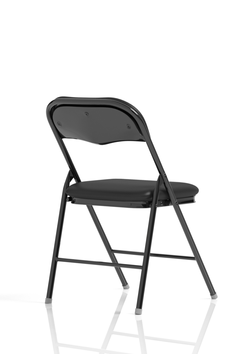 Sicily Black Polyurethane Folding Chair - Image 7