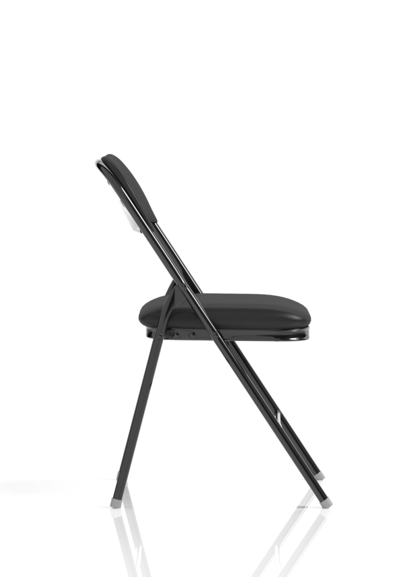 Sicily Black Polyurethane Folding Chair - Image 8
