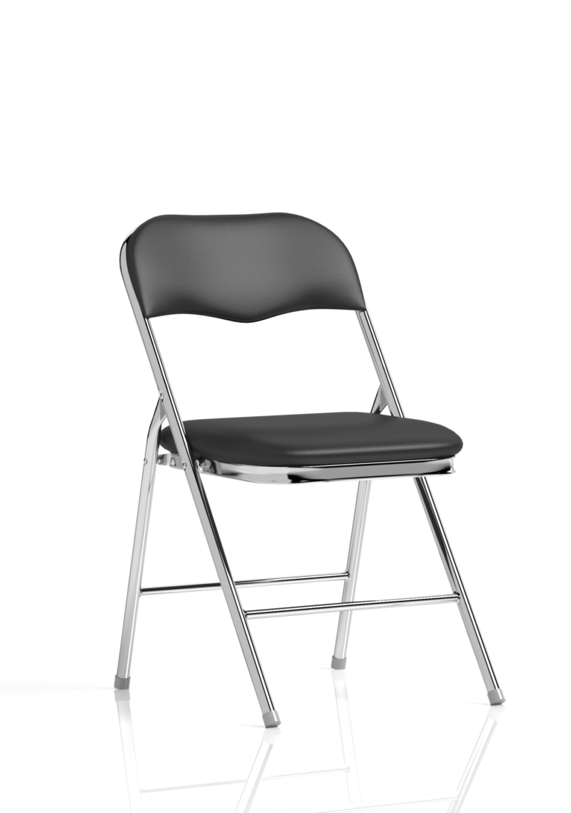 Sicily Black Polyurethane Folding Chair - Image 9