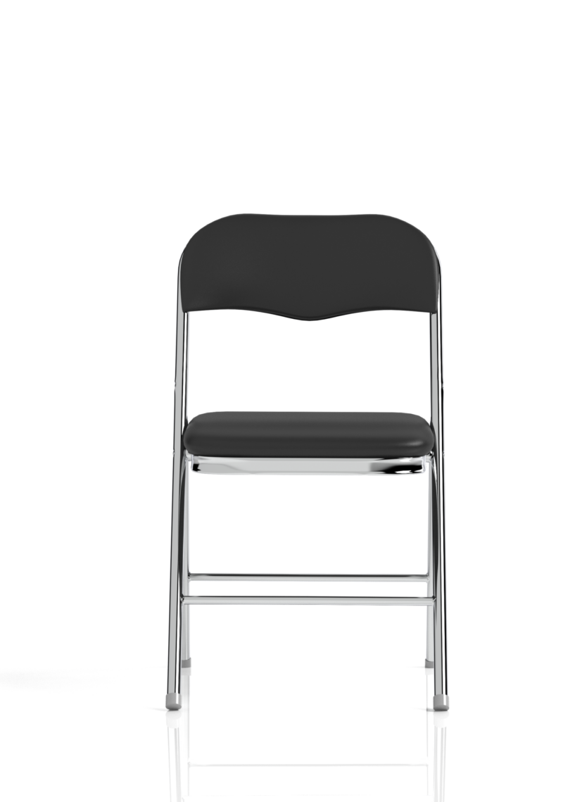 Sicily Black Polyurethane Folding Chair - Image 10