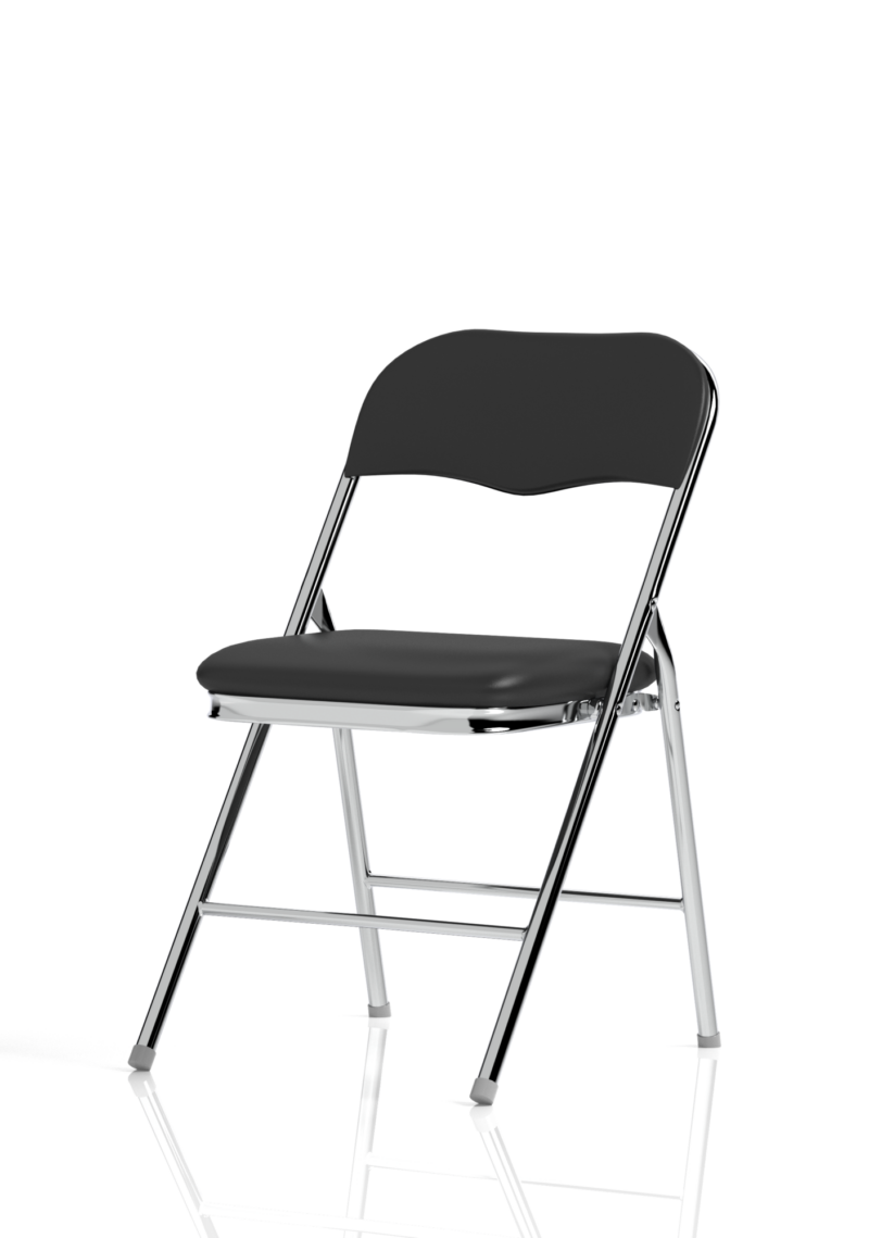 Sicily Black Polyurethane Folding Chair - Image 11