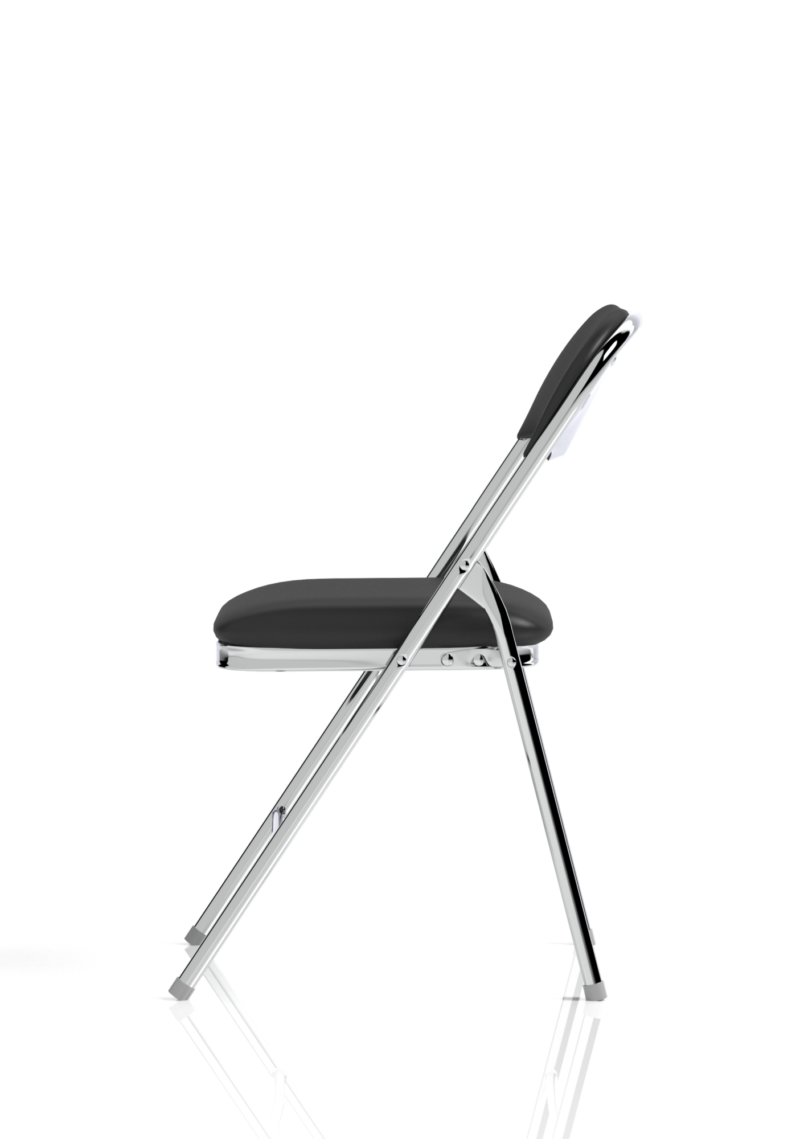 Sicily Black Polyurethane Folding Chair - Image 12