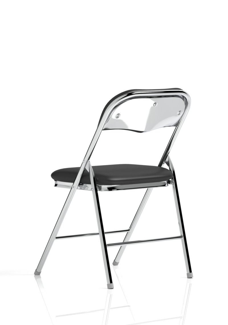 Sicily Black Polyurethane Folding Chair - Image 13
