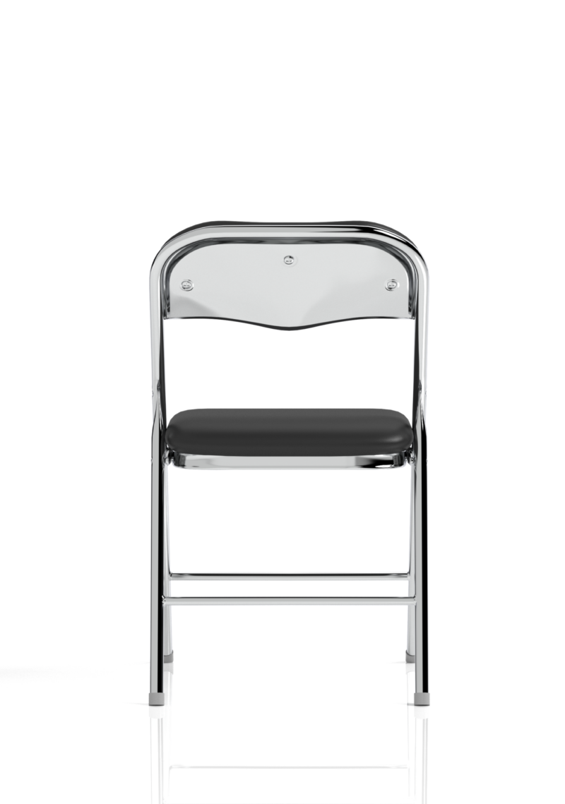 Sicily Black Polyurethane Folding Chair - Image 14
