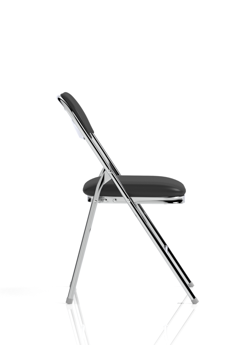 Sicily Black Polyurethane Folding Chair - Image 16