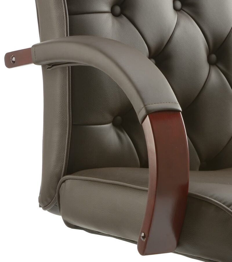 Chesterfield High Back Leather Executive Office Chair with Arms - Image 27