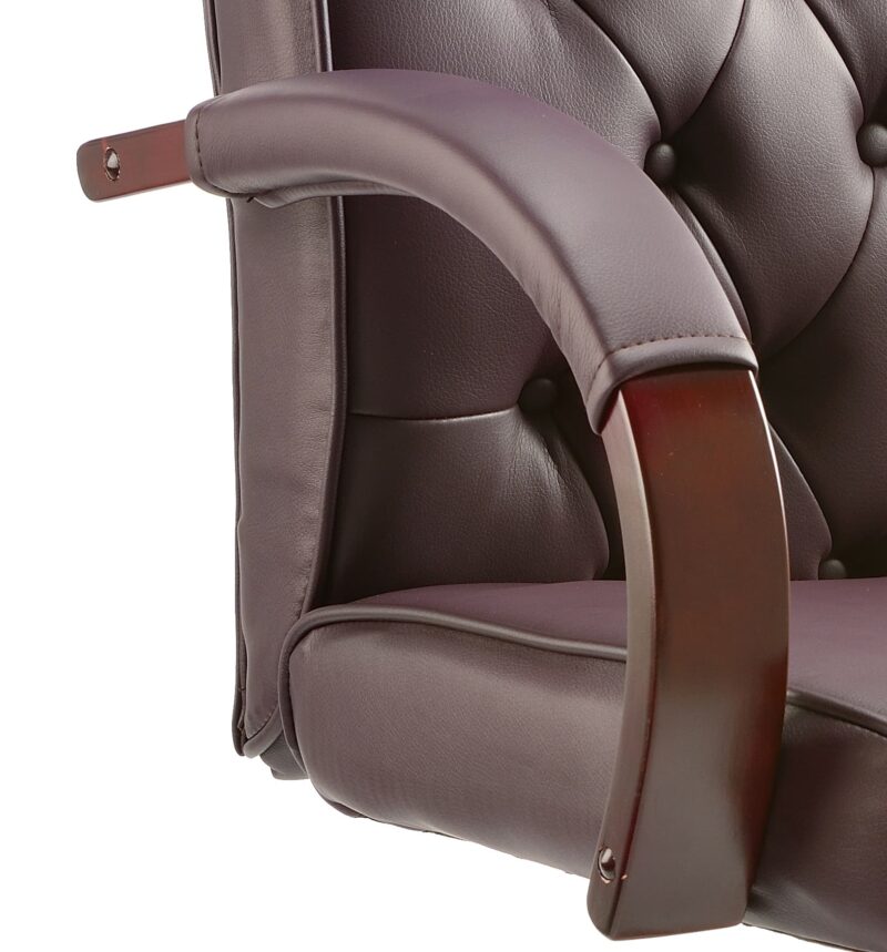 Chesterfield High Back Leather Executive Office Chair with Arms - Image 18