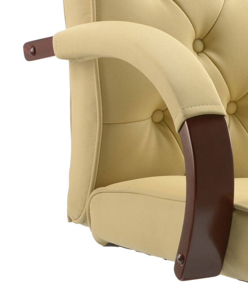 Chesterfield High Back Leather Executive Office Chair with Arms - Image 38