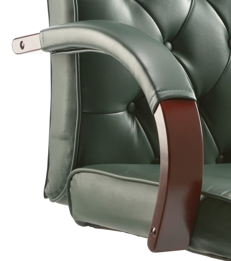 Chesterfield High Back Leather Executive Office Chair with Arms - Image 9