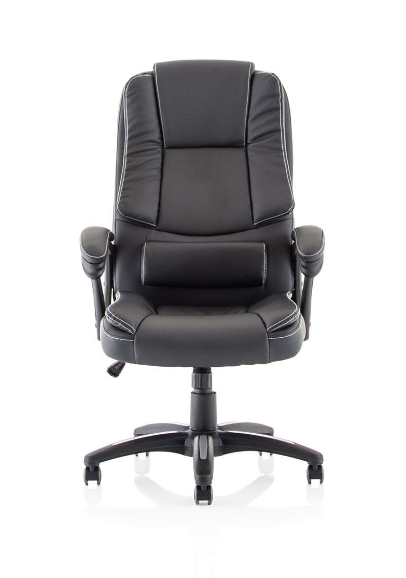 Dakota High Back Black Leather Executive Office Chair with Arms - Image 2