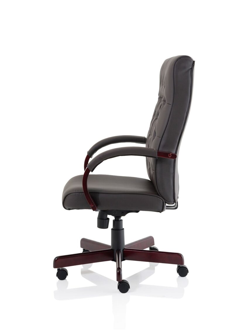 Chesterfield High Back Leather Executive Office Chair with Arms - Image 22