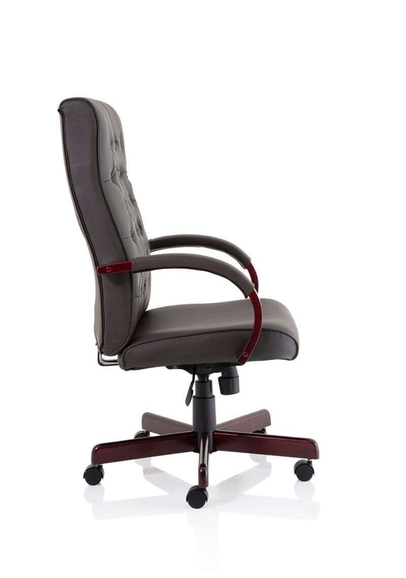 Chesterfield High Back Leather Executive Office Chair with Arms - Image 26