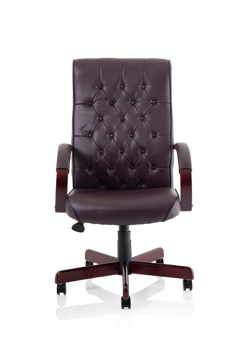 Chesterfield High Back Leather Executive Office Chair with Arms - Image 11