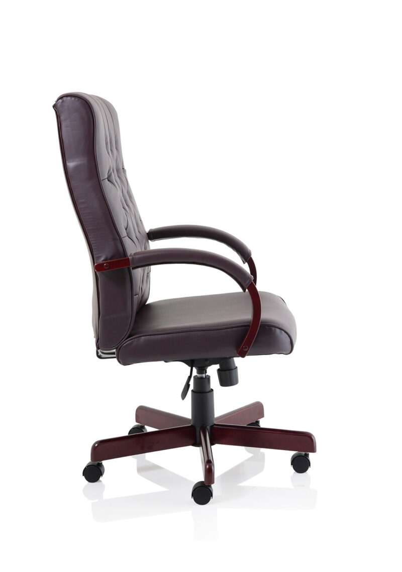 Chesterfield High Back Leather Executive Office Chair with Arms - Image 17