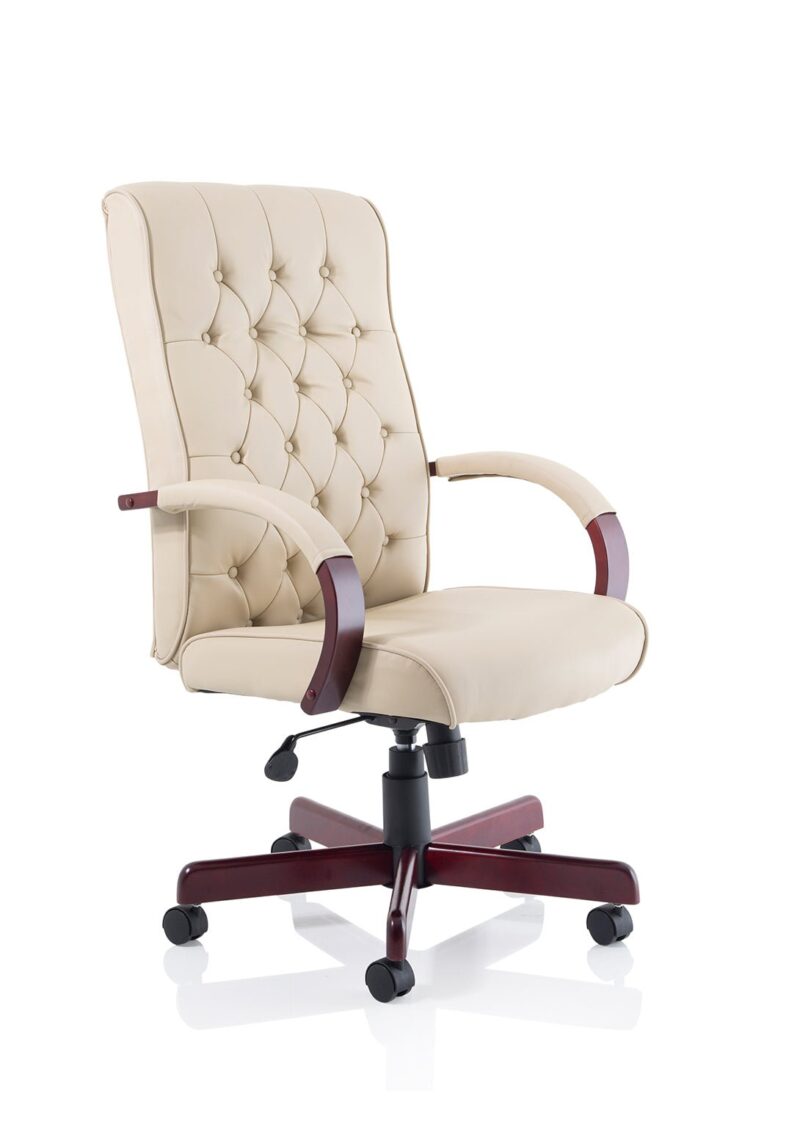 Chesterfield High Back Leather Executive Office Chair with Arms - Image 30