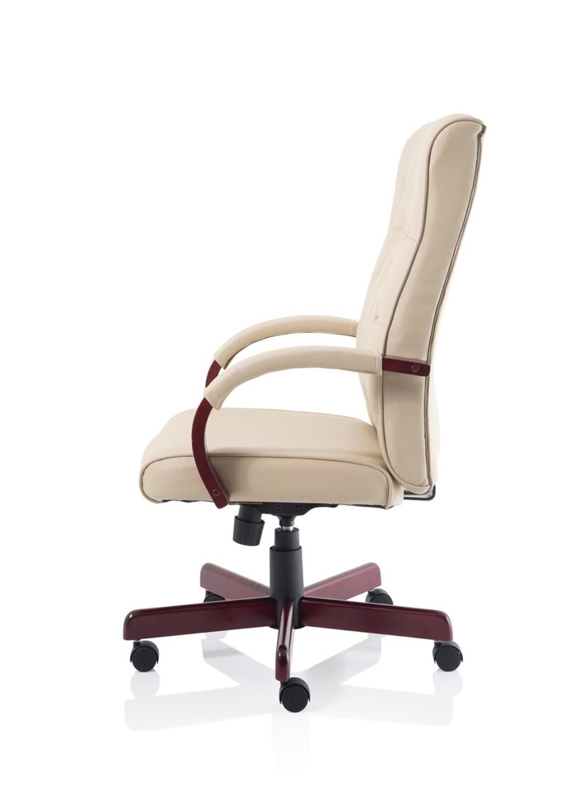 Chesterfield High Back Leather Executive Office Chair with Arms - Image 33