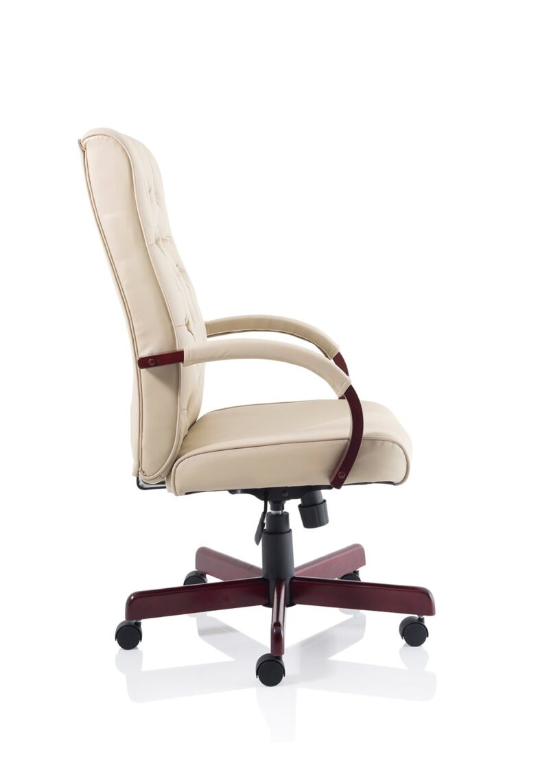 Chesterfield High Back Leather Executive Office Chair with Arms - Image 37