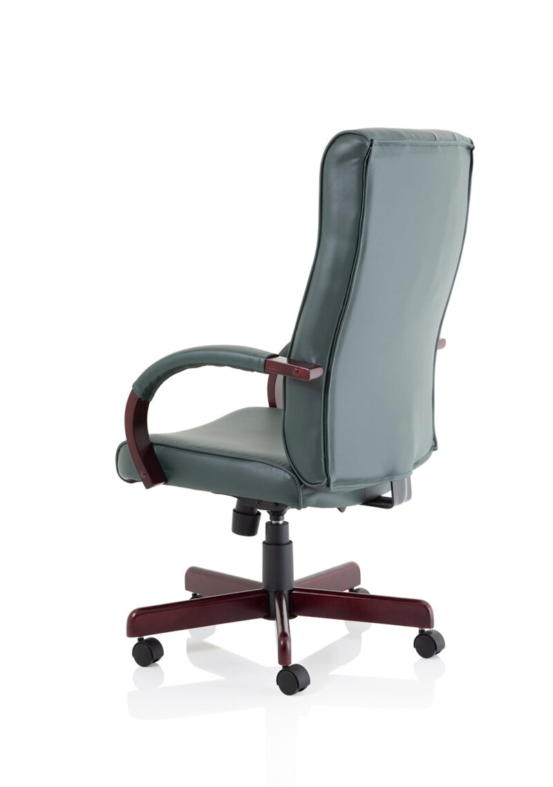 Chesterfield High Back Leather Executive Office Chair with Arms - Image 5